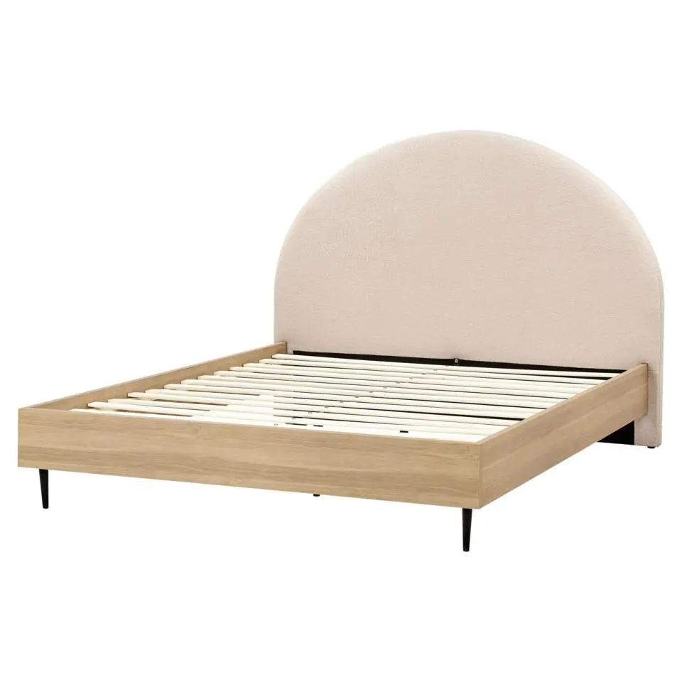 MILLAY - Bed - Beige - 160 x 200 cm - Bouclé