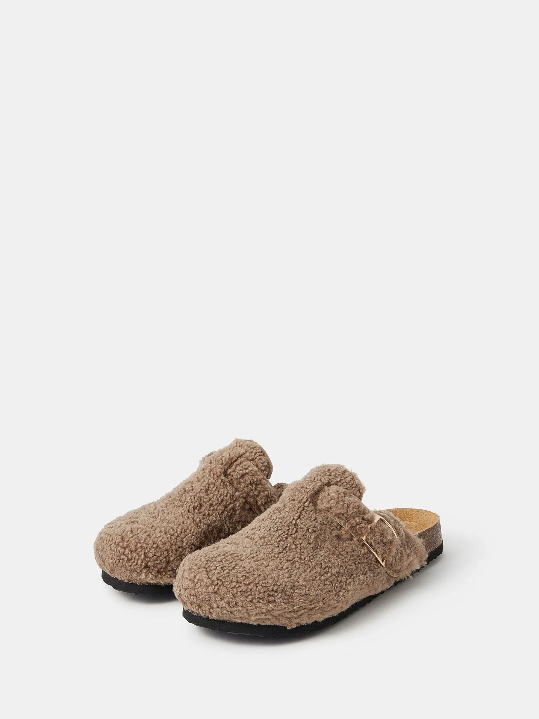 Accessorize Borg Clog Slippers