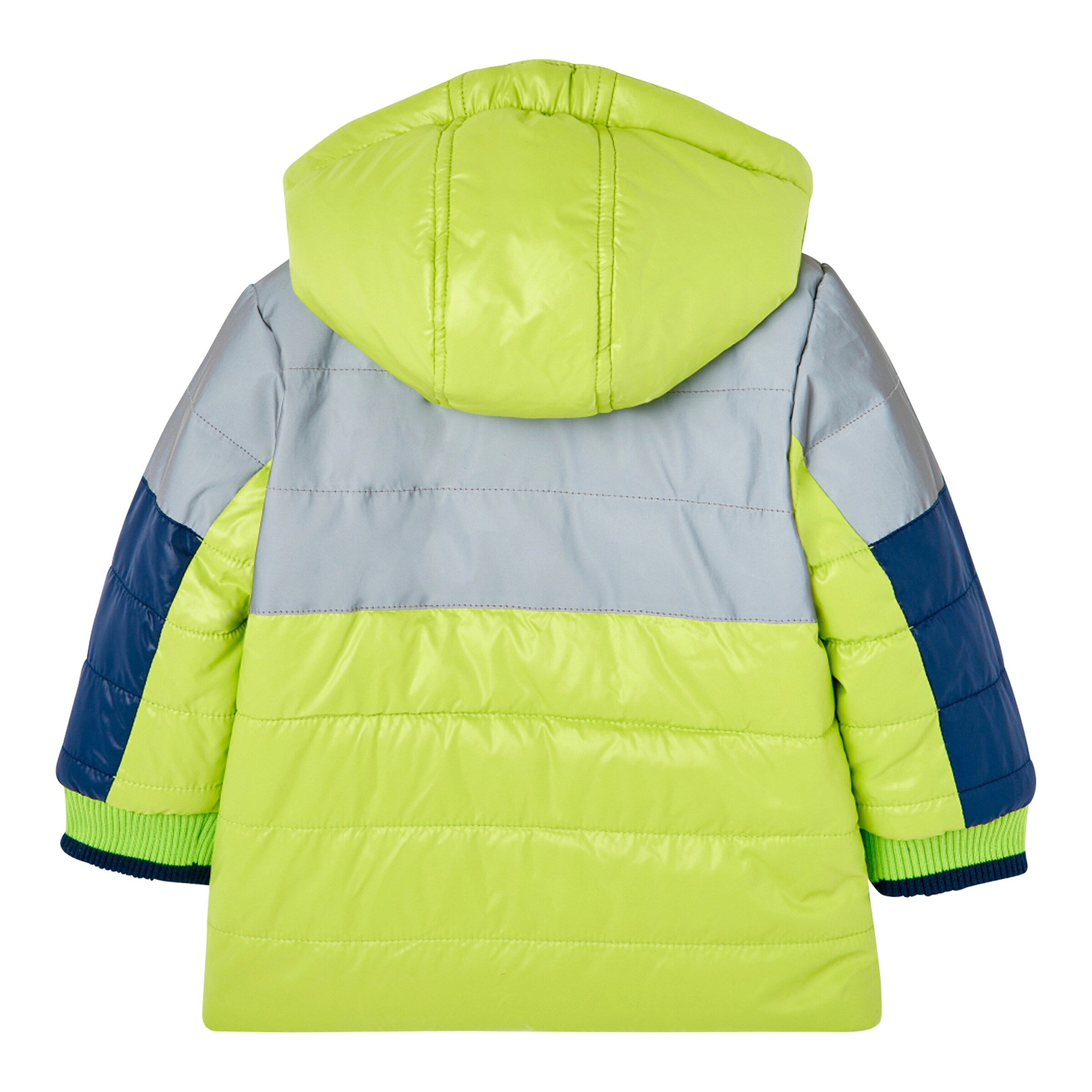 BOBOLI Wende-Winterjacke Planeten neongrün/marine