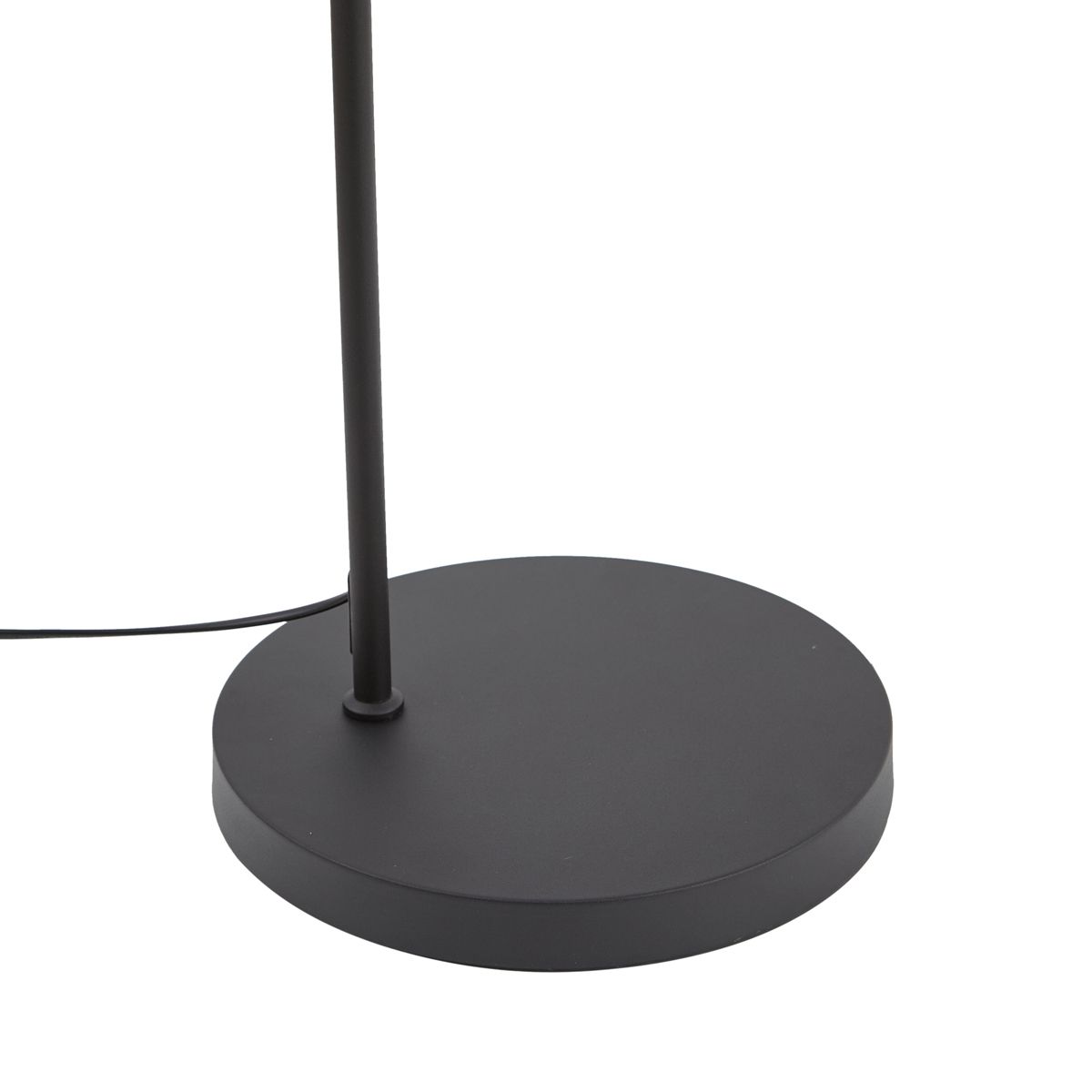 Moderne vloerlamp zwart met ronde tafel - Ostrich