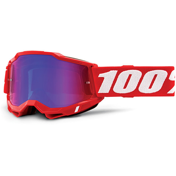 100% - Masque Accuri 2 - Ecran Mirror Rouge / Blanc / Iridium