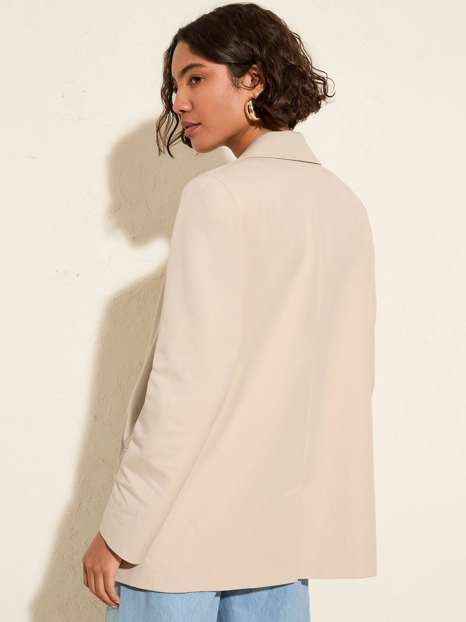 Neutraal - Friends Like These Boyfriend Premium Tailored Blazer