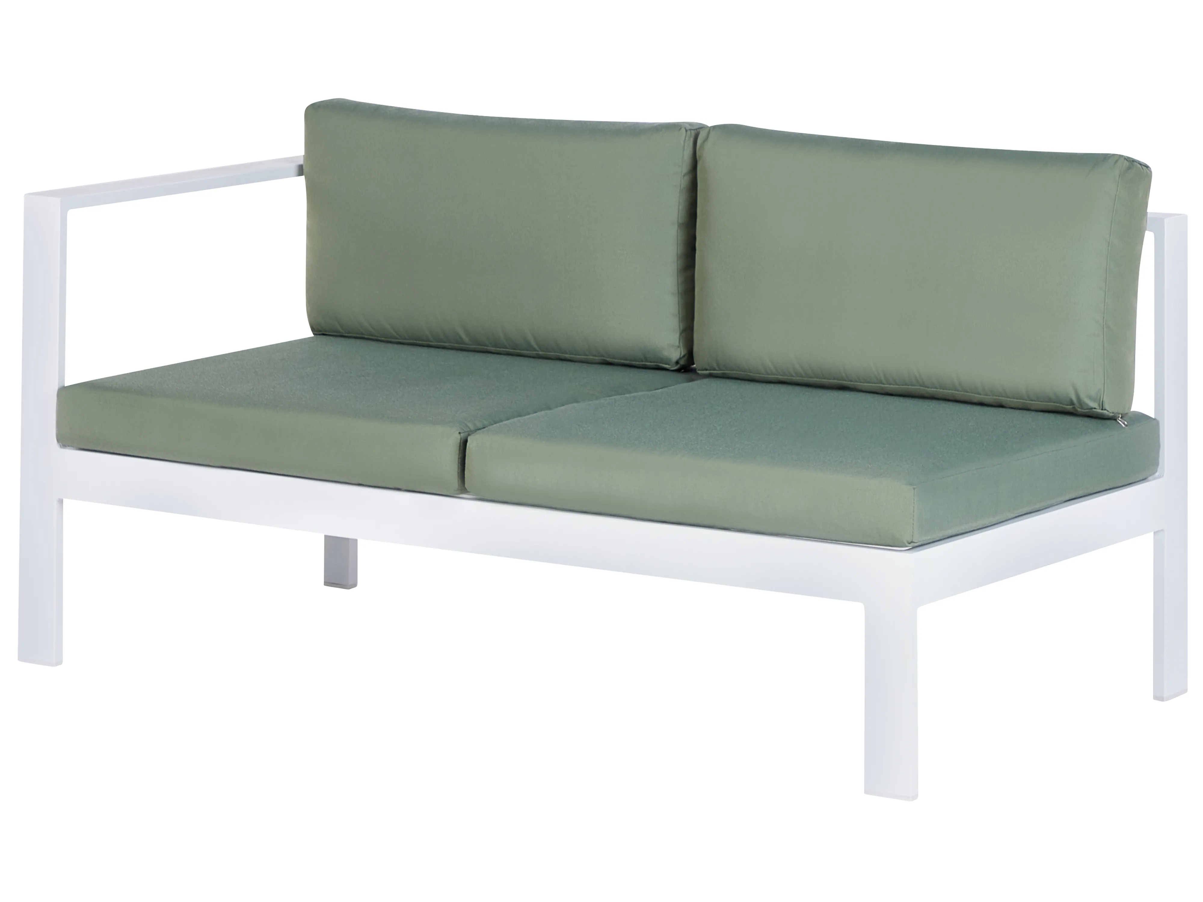 Tuin hoekloungeset met tafel 5-zits MESSINA linkszijdig Metaal Groen