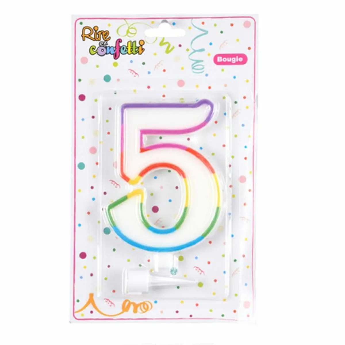 Paris Prix Bougie d'Anniversaire Chiffre 5