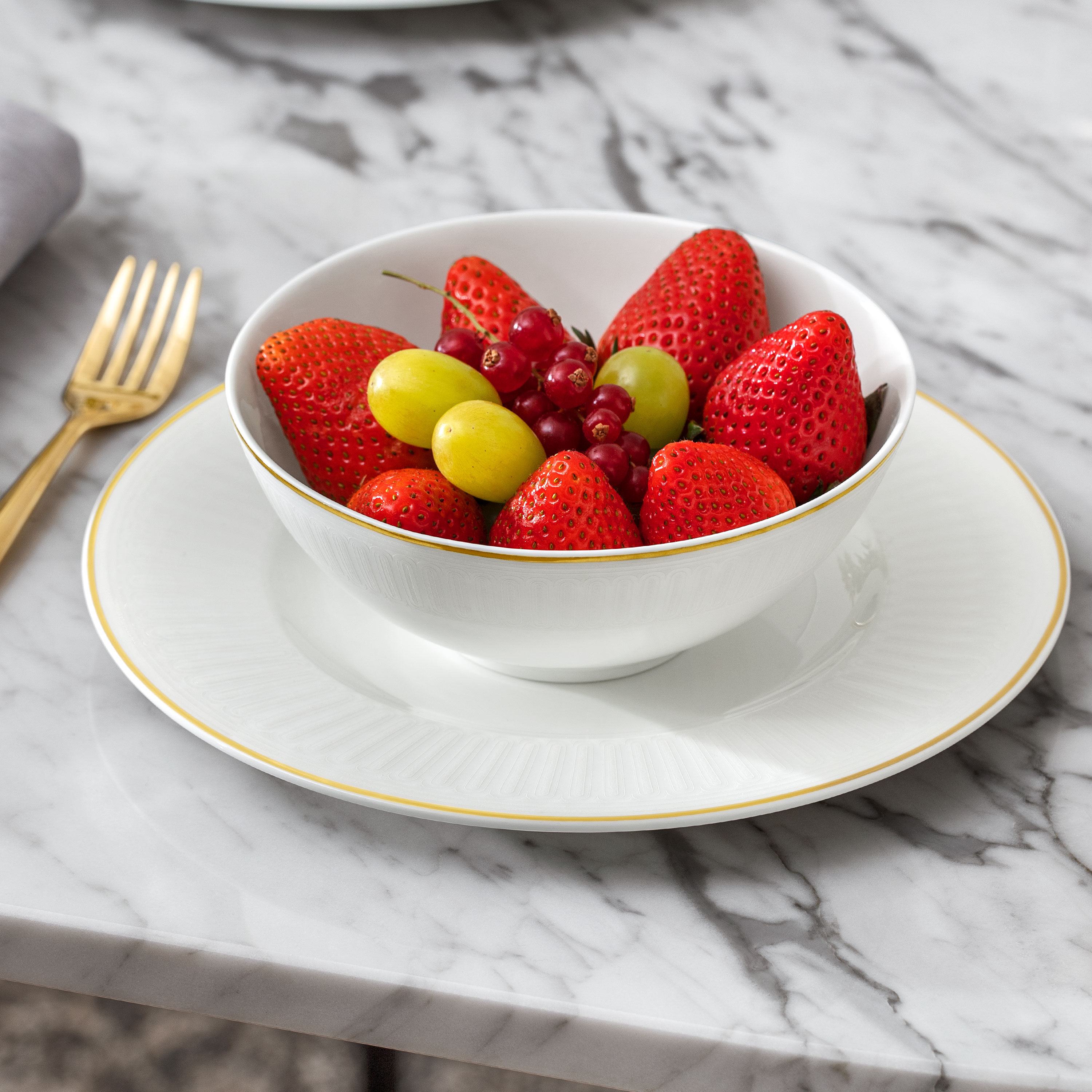 Chateau Septfontaines Dessert bowl White, 13.6 oz, Premium Bone Porcelain