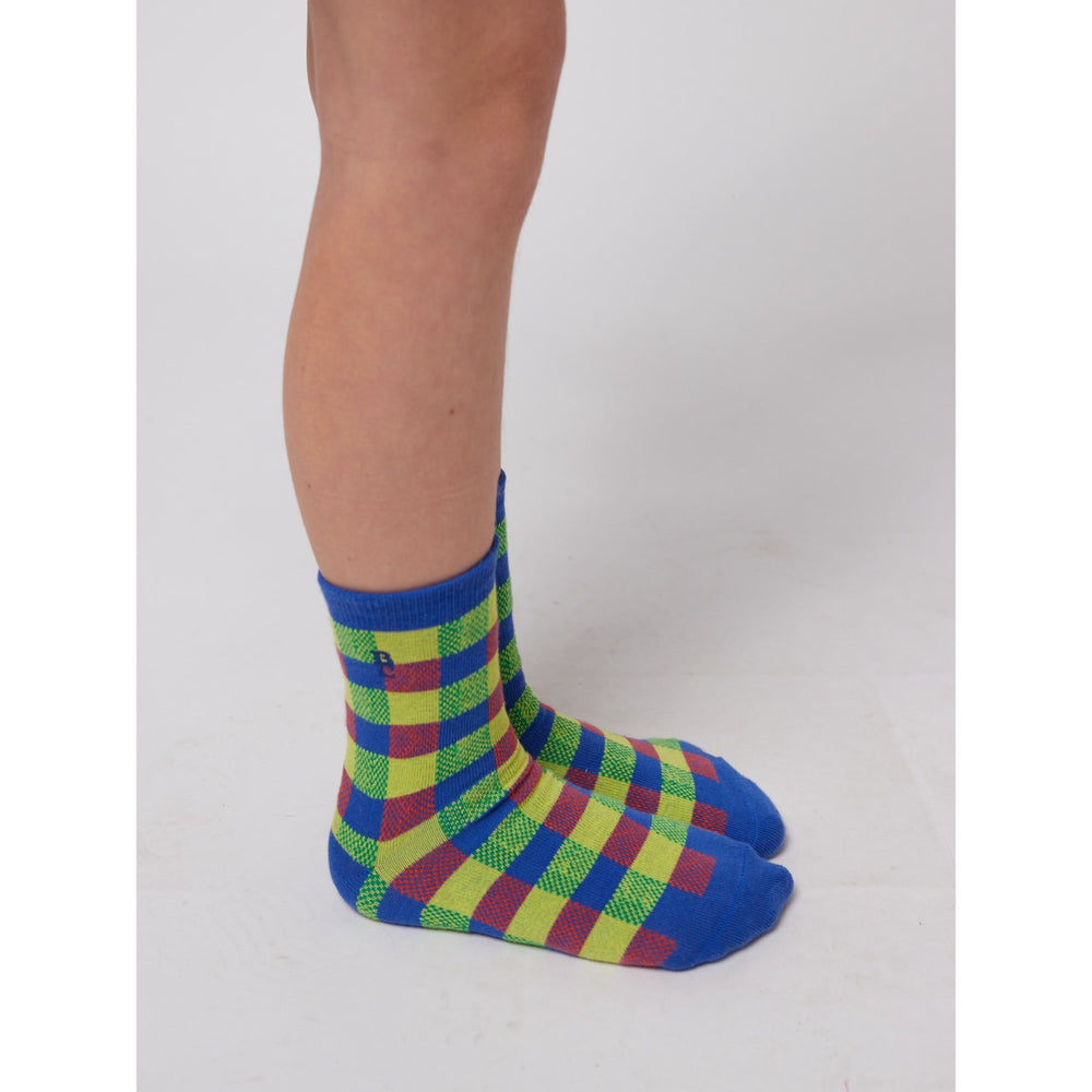 Køb Bobo Choses Multicolor Vichy Korte Strømper