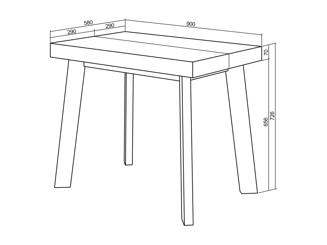 Table console extensible, 300, Pour 14 personnes, Pieds en bois