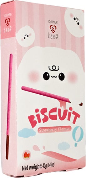 Tokimeki biscuit sticks aardbeien smaak 40 gr