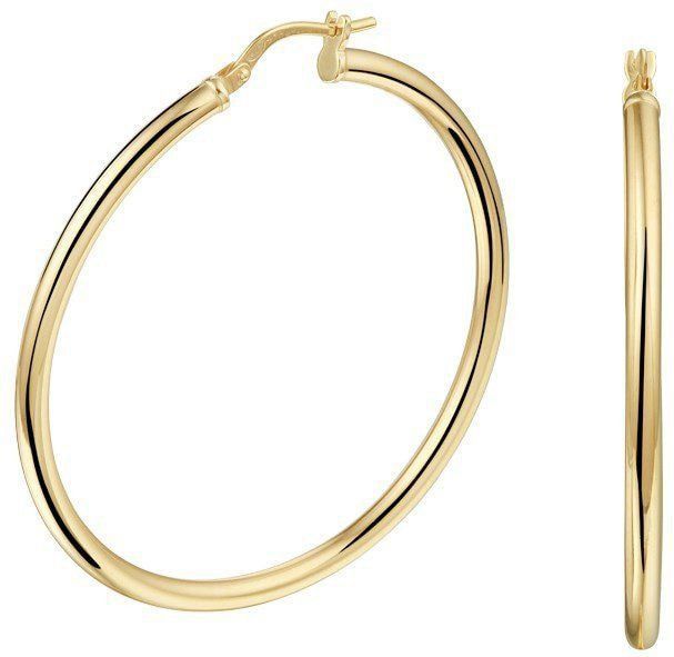 Oorringen - Zilgold - Ronde Buis - 2.5 mm - 14k Geelgouden met 925 Zilveren Kern