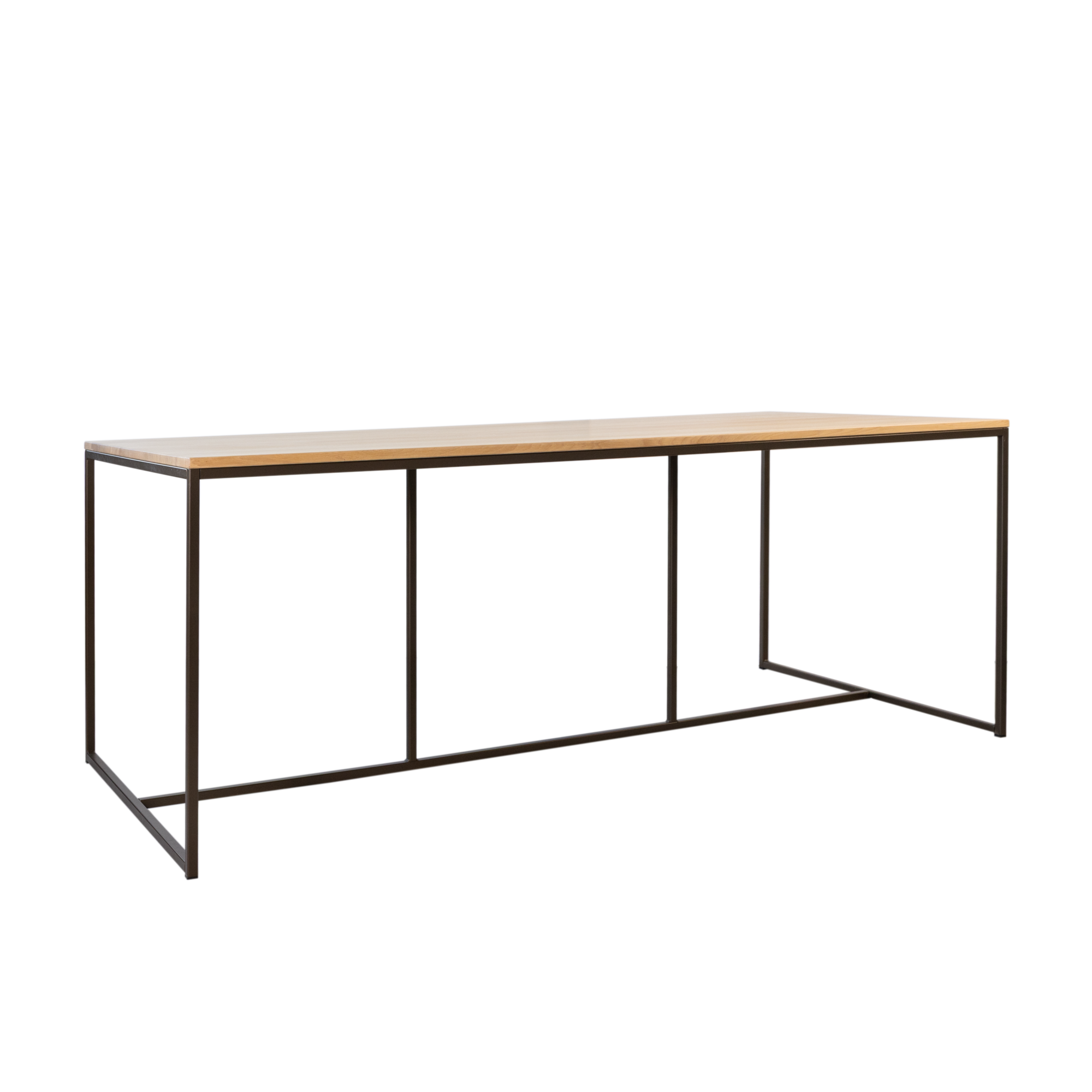 Eettafel Soho Anodic bruin/eiken 200x90 cm