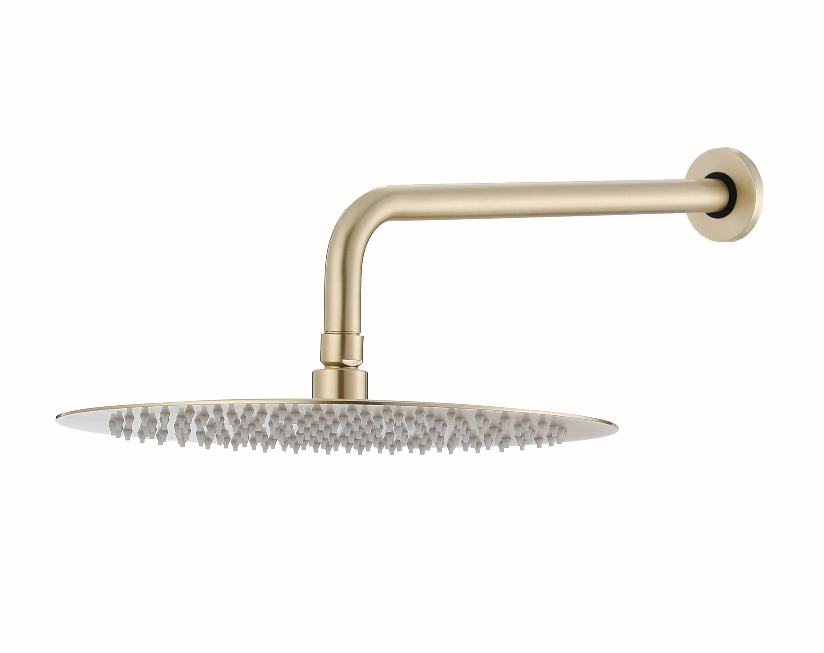 Saniclear Brass inbouw regendouche met wandarm en 30cm hoofddouche geborsteld messing / mat goud
