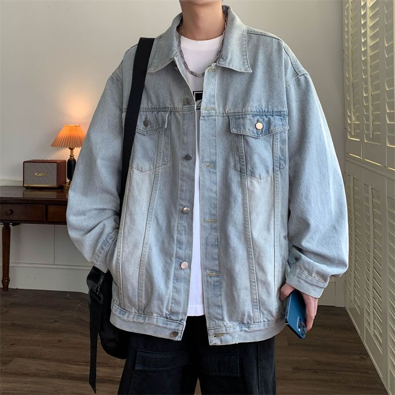 FOEV - Denim enkelrijsjas met zakdetail
