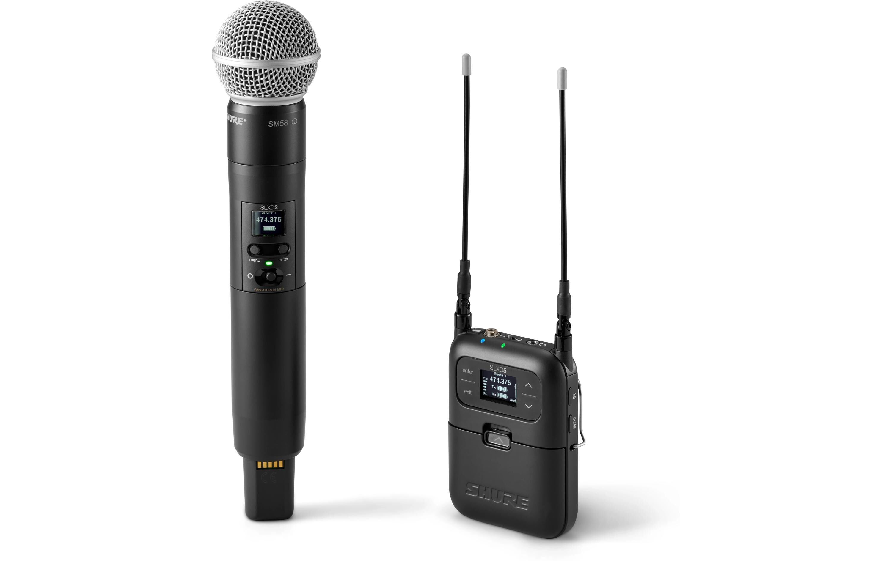Drahtlossystem SLXD25/SM58-J53<br>Mobiles Drahtlossystem mit SM58 Handsender