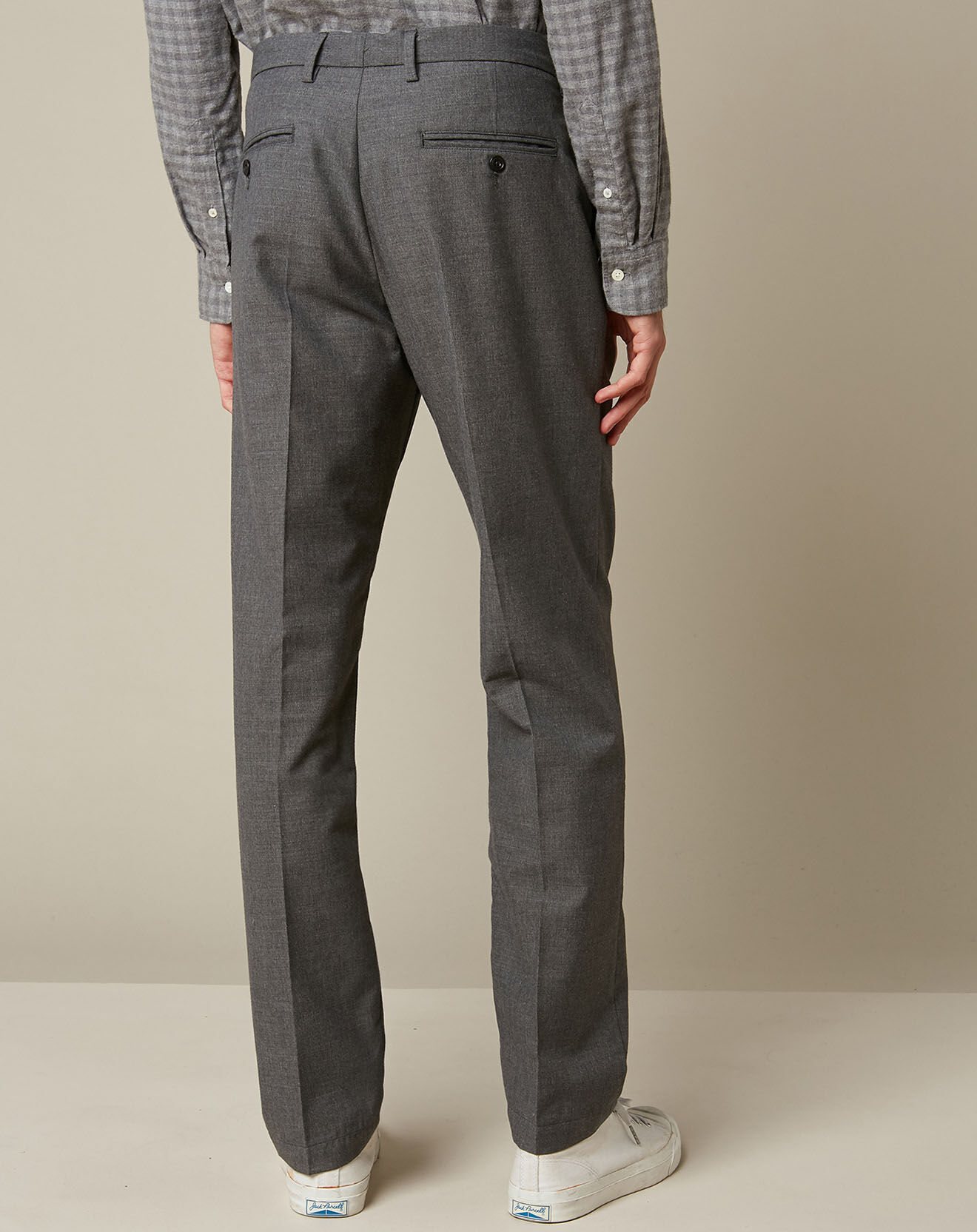 Hartford Pantalon en Coton & Laine Teddy gris