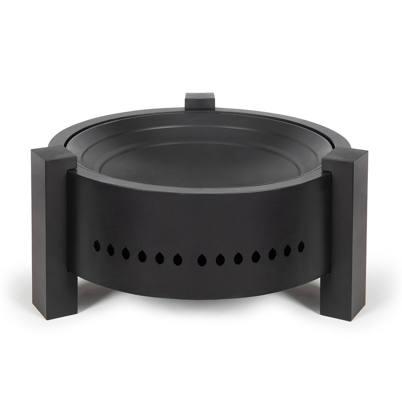 Livoo Brasero en Acier noir - 63x59.5x43 cm