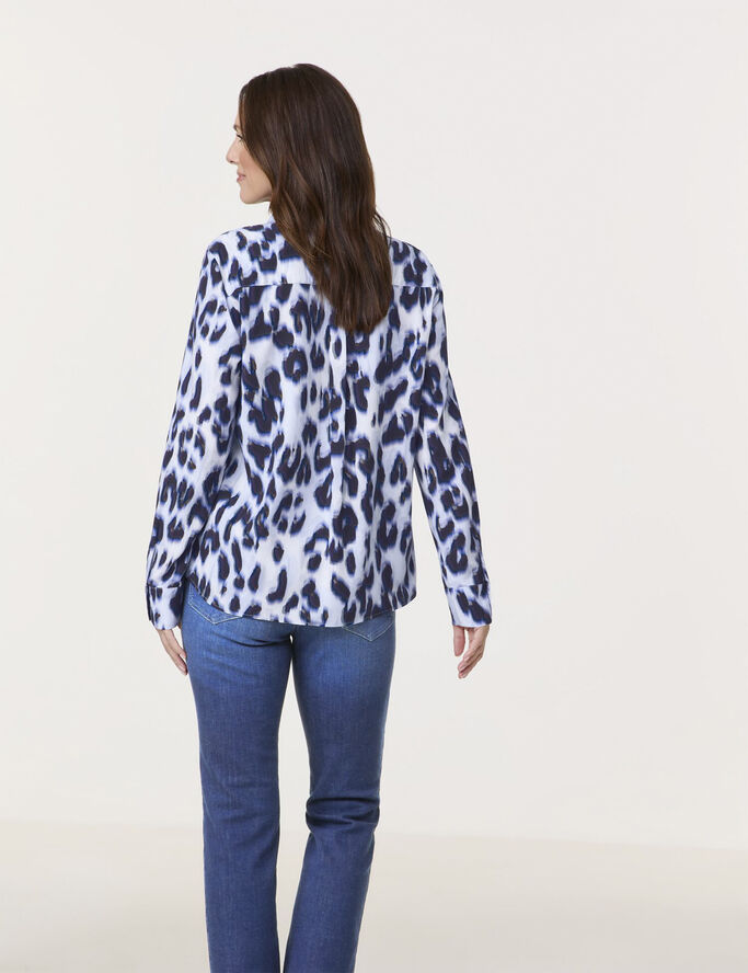 Gerry Weber BLOUSE 1/1 SLEEVE Blue/black leo print