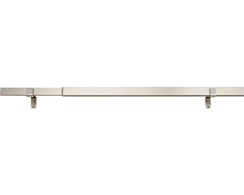 Uitschuifbare gordijnroedeset, staand, RVS-look, 120-210 cm, Ø 27/31 mm