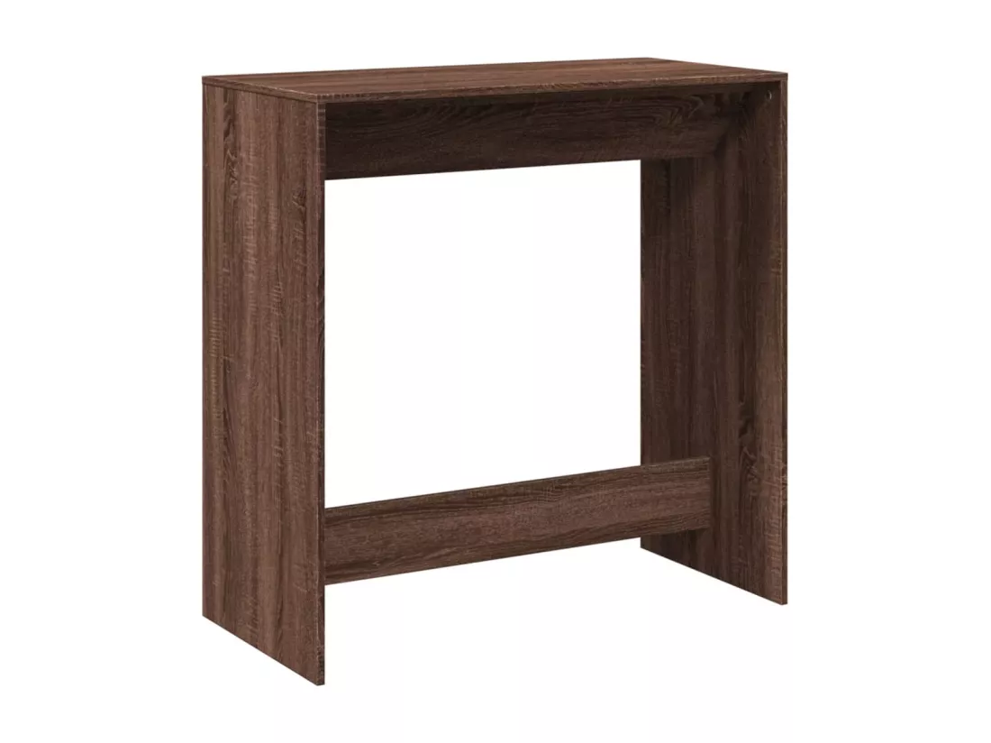 Table de bar chêne marron 102x50x103,5 cm bois d'ingénierie