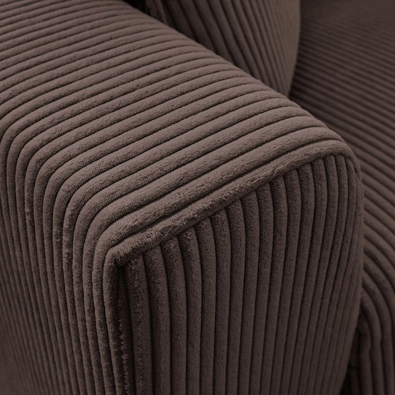 Bobochic Canapé convertible express augustin velours côtelé marron  - 225x96x97 cm