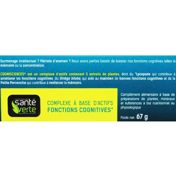 Santé Verte Cogni'Sciences 60 comprimidos
