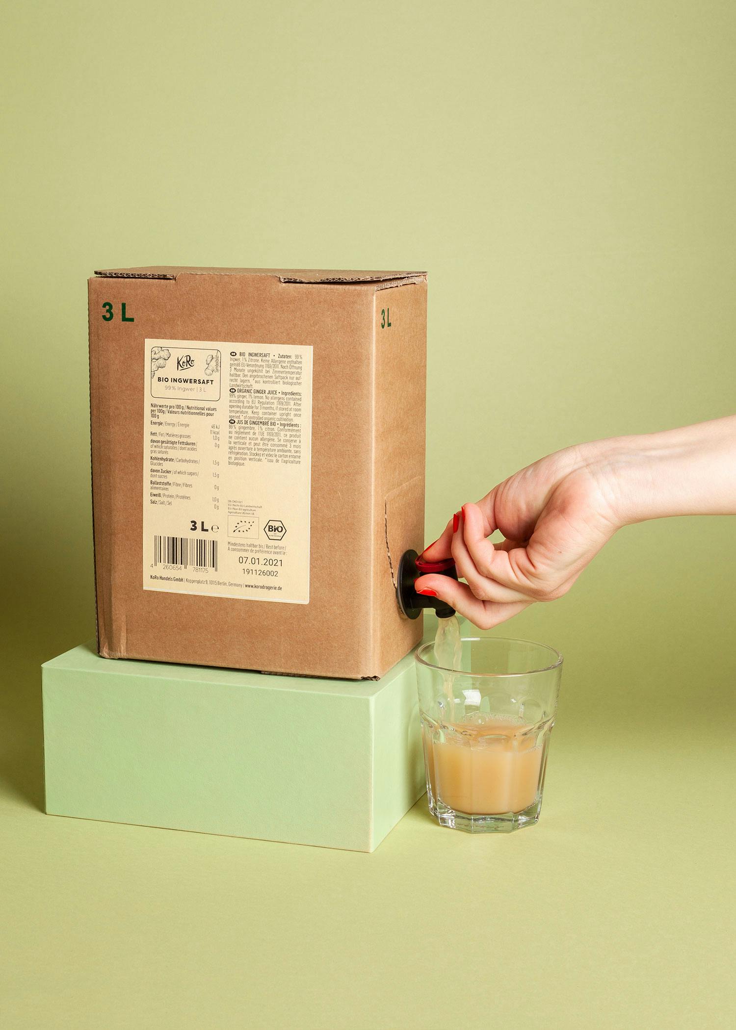 Bio Ingwersaft Bag-in-Box 3 L