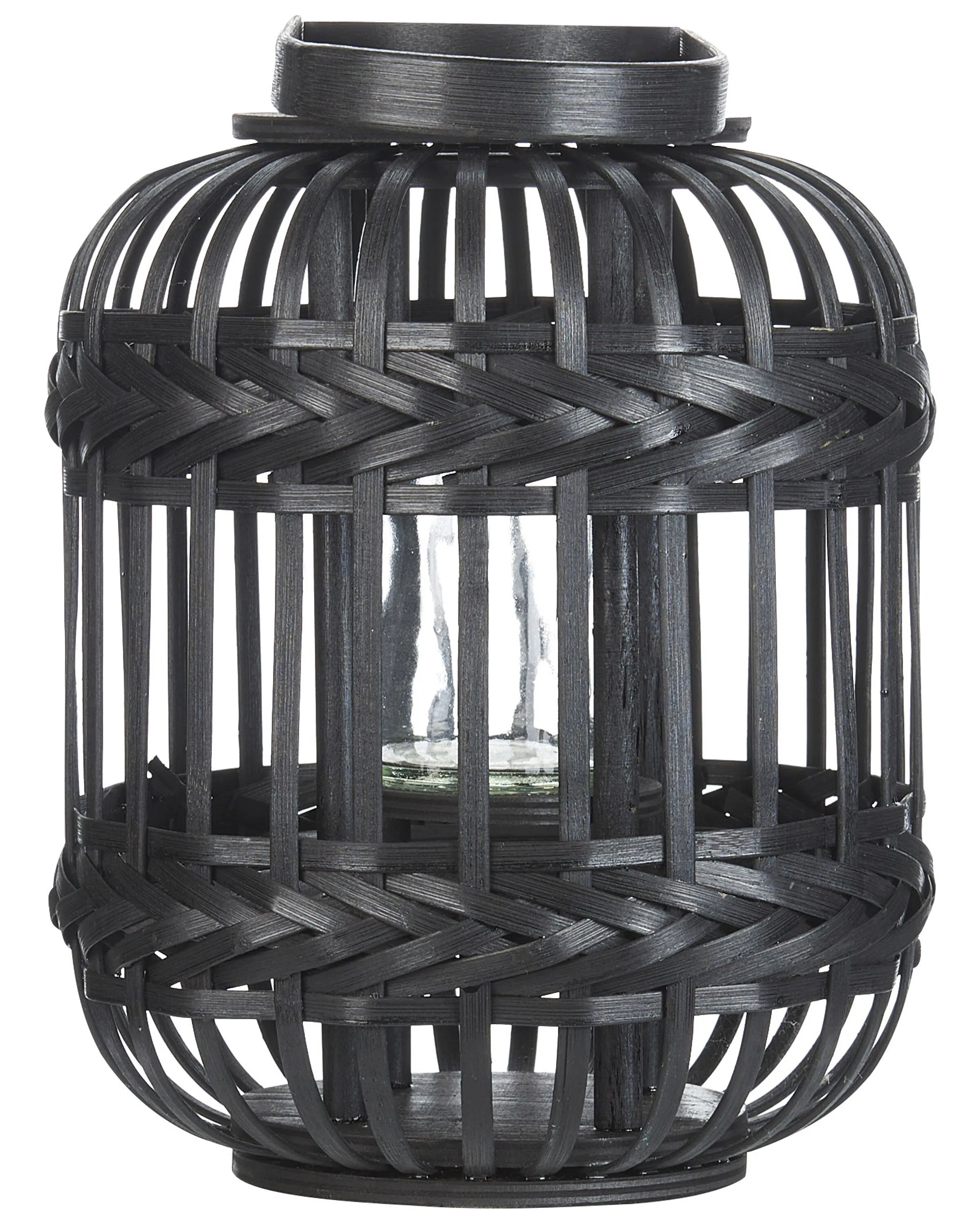 Lantaarn BORACAY Bamboehout 30 cm Zwart