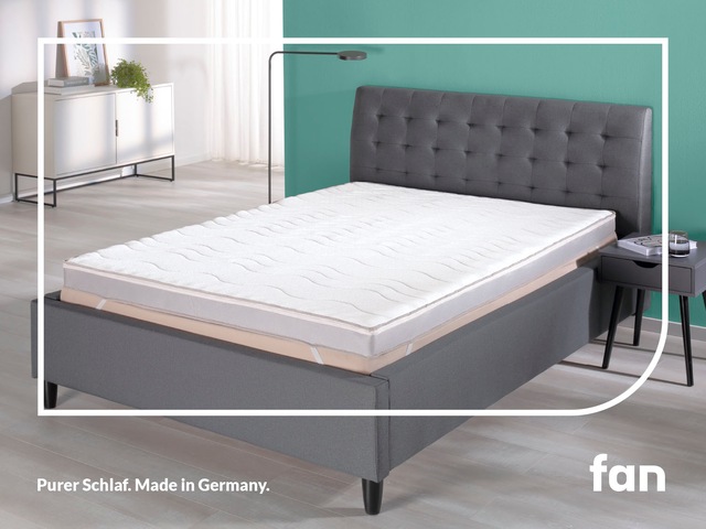 fan Topper »Big Komfort Plus, 7 Zonen Topper 90x200, 180x200 cm & weitere Grössen« Matratze, Boxspringbett, Hausstauballergiker geeignet, ergonomisch