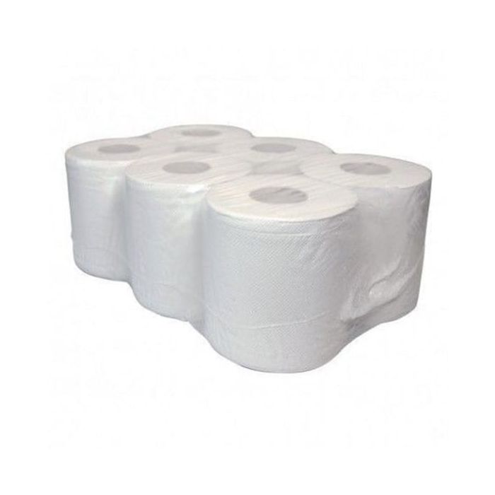 Poetspapier Midi rollen 6st 2laags wit recycled ECO 108meter per rol (118315)