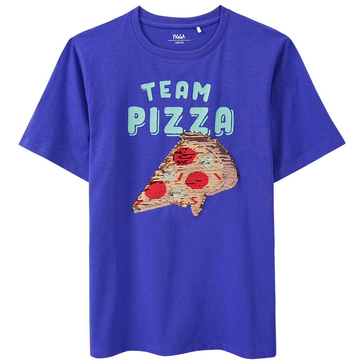Yigga Jungen T-Shirt mit Wendepailletten blau