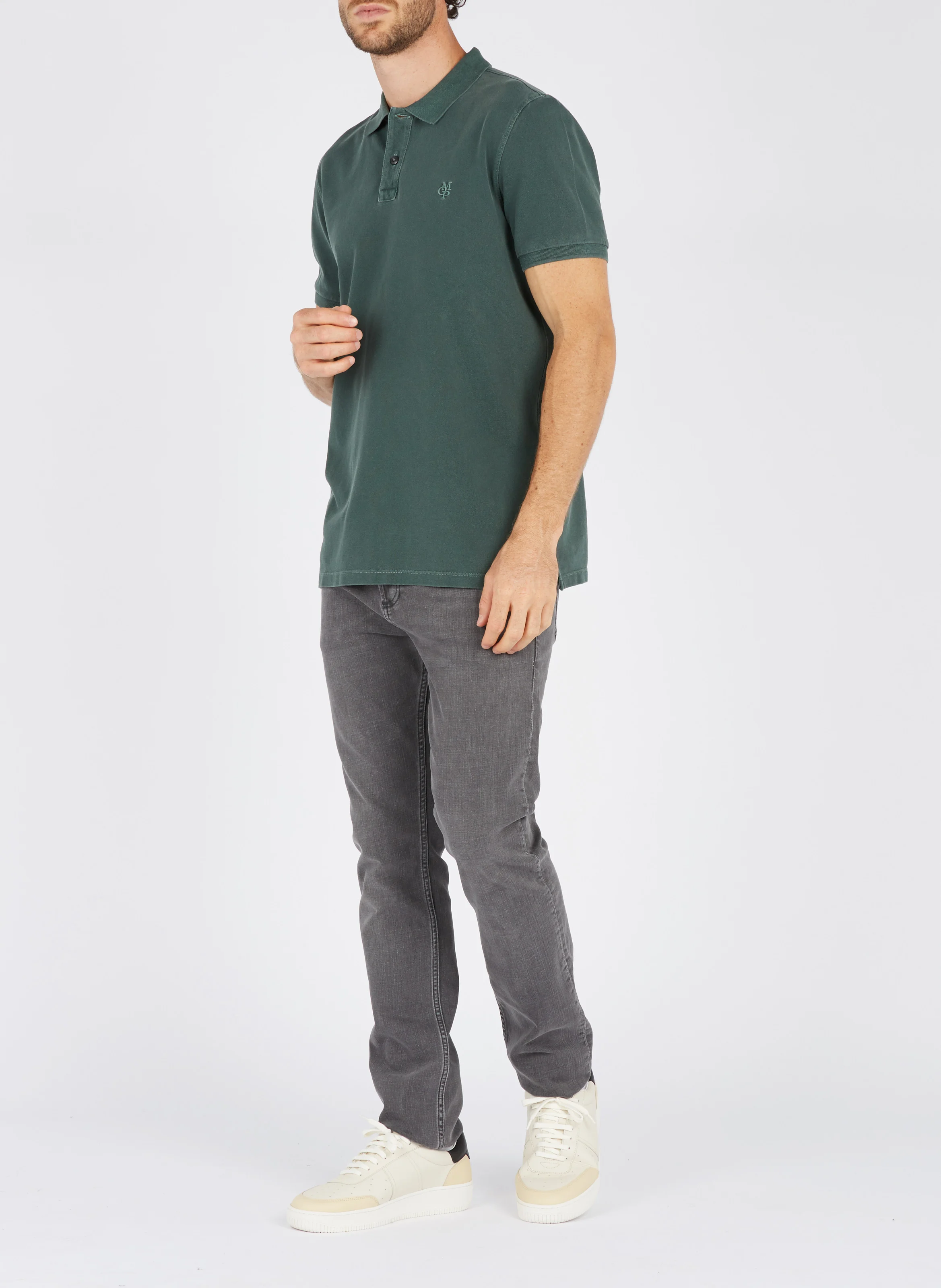 Jean slim taille normale en coton stretch | Gris