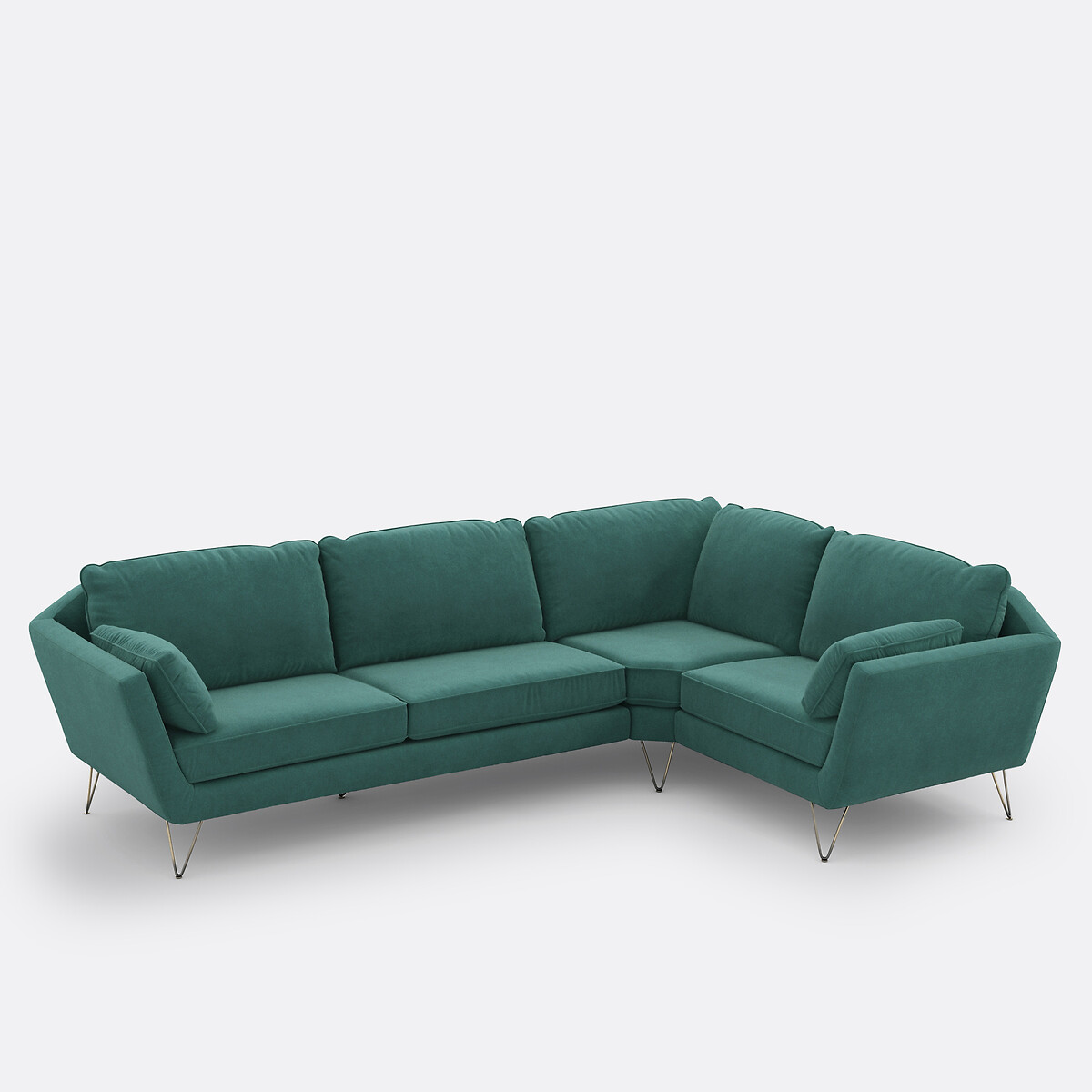 LA REDOUTE INTERIEURS<br>Sofá de canto XL em veludo, Topim