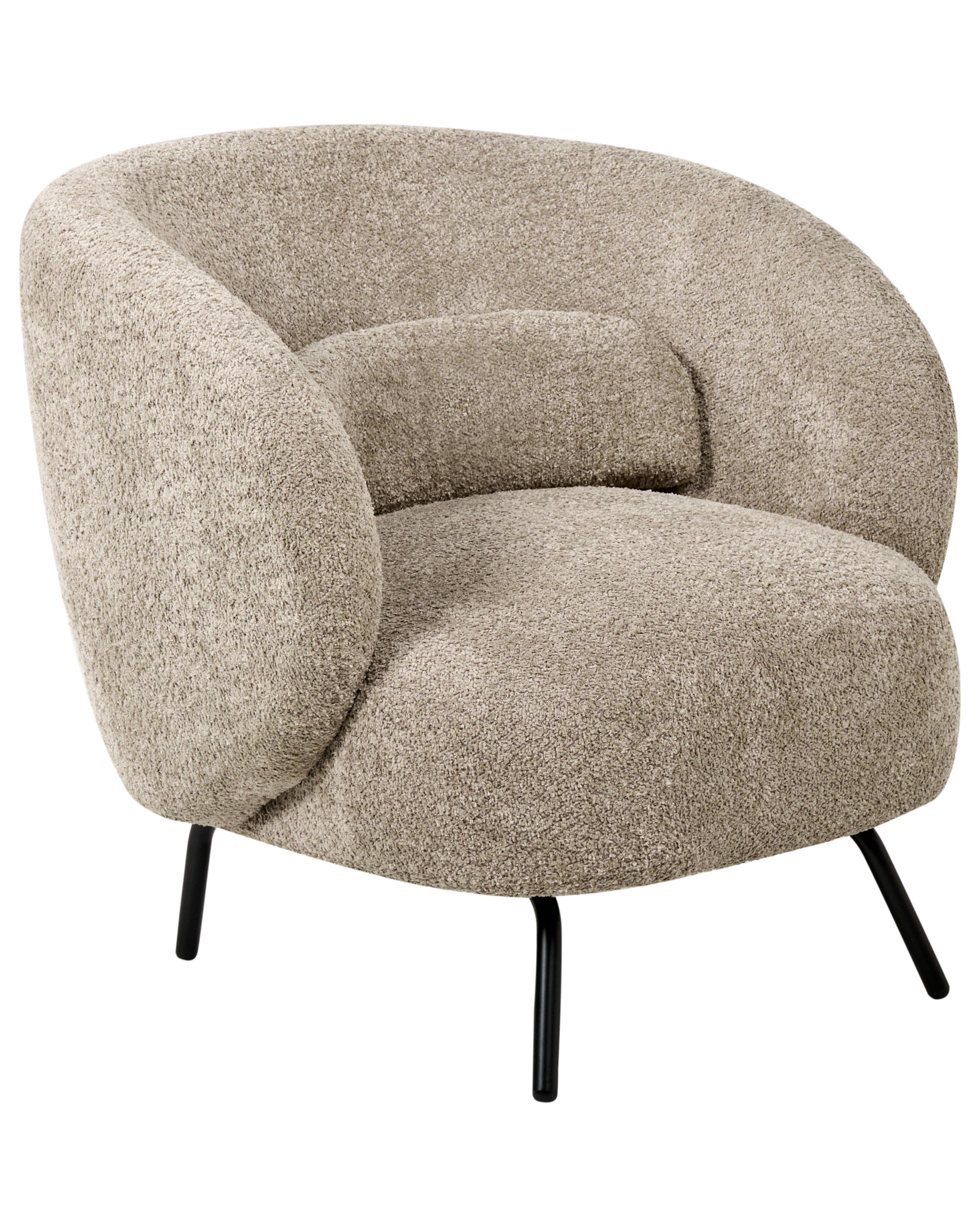 Fauteuil MAKELA Bouclé Taupe