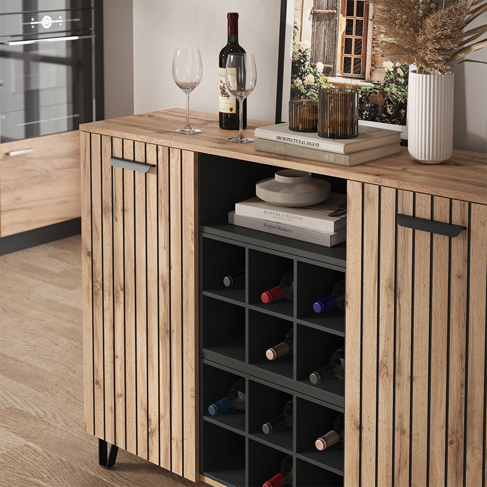 Vicco Sideboard Amber Eiche Wotan 134 x 100 cm mit 2 Türen