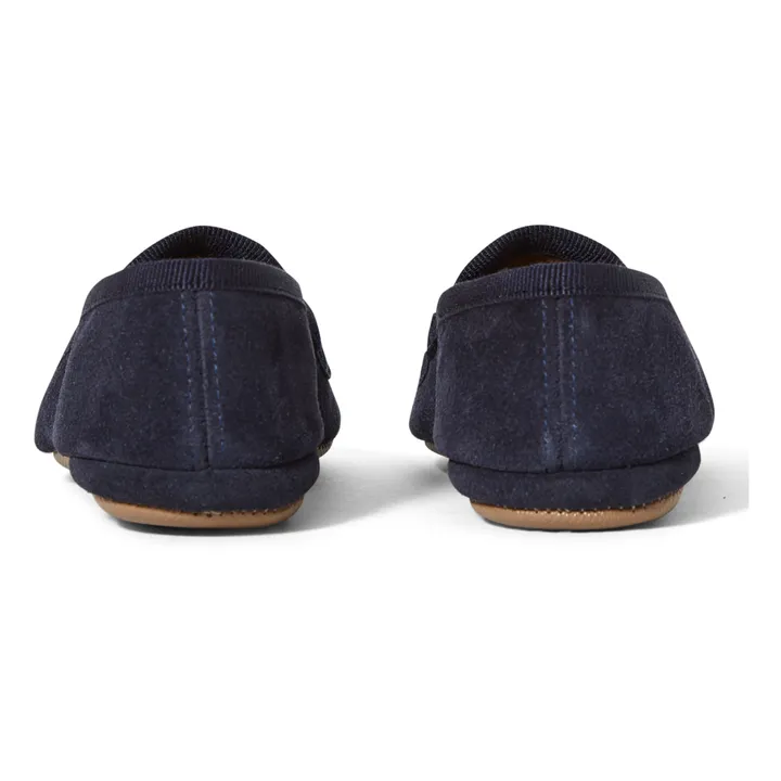 Pèpè Chaussons Nubuck Elastiques | Bleu marine