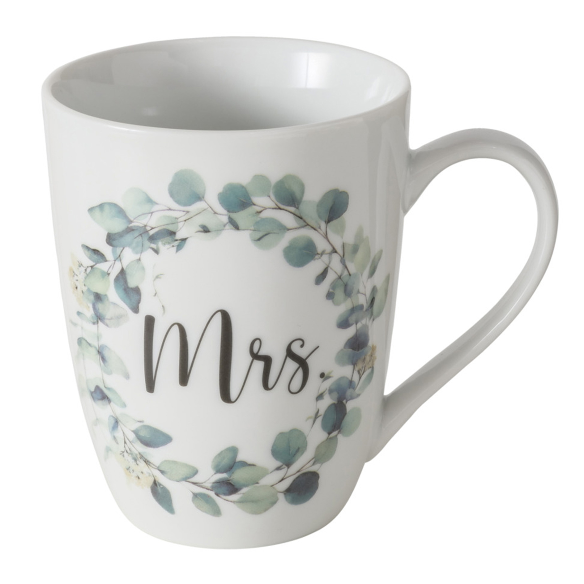 2-teiliges Becher-Set MR. & MRS - weiß-grün