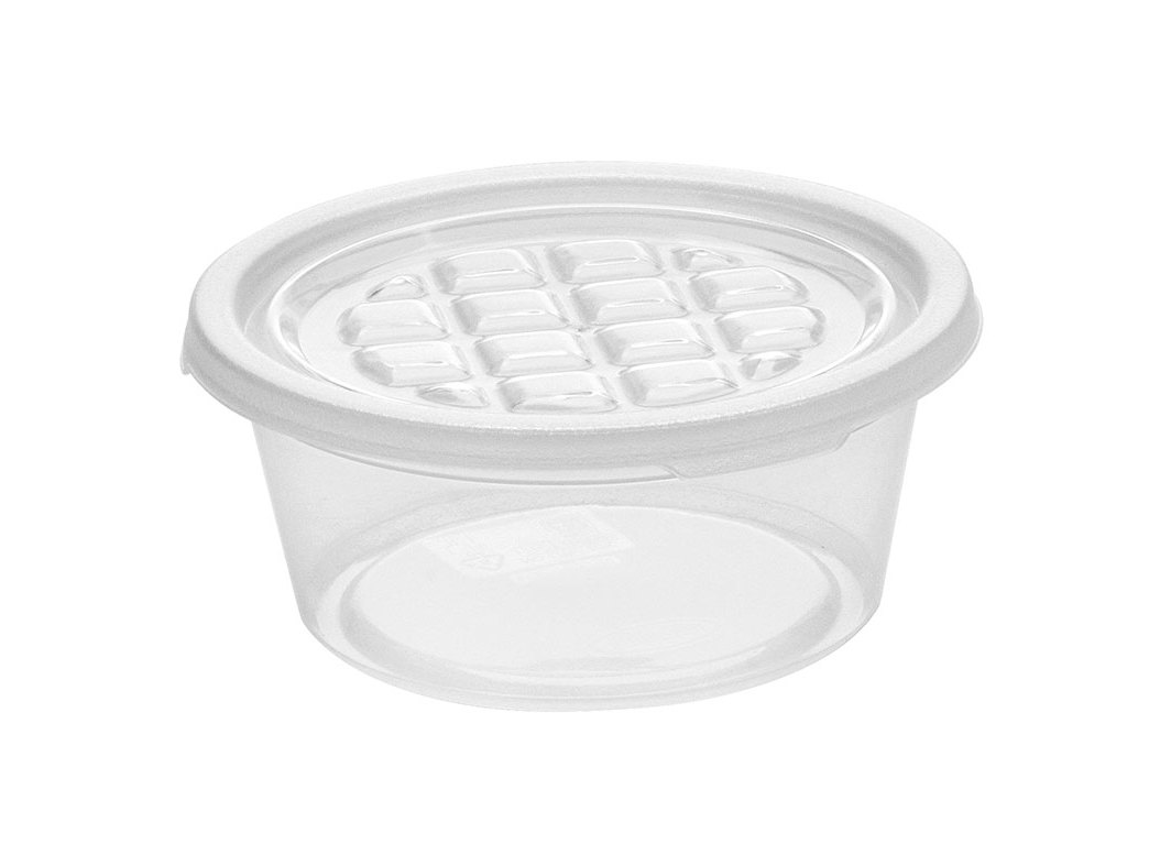 CONJUNTO 4 CAIXAS CONSERVAÇÃO REDONDAS AUCHAN ESSENCIAL PLÁSTICO 0.5L
