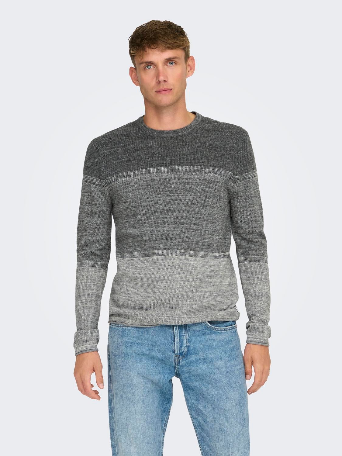 ONSFELIX Pullover Light Grey Melange