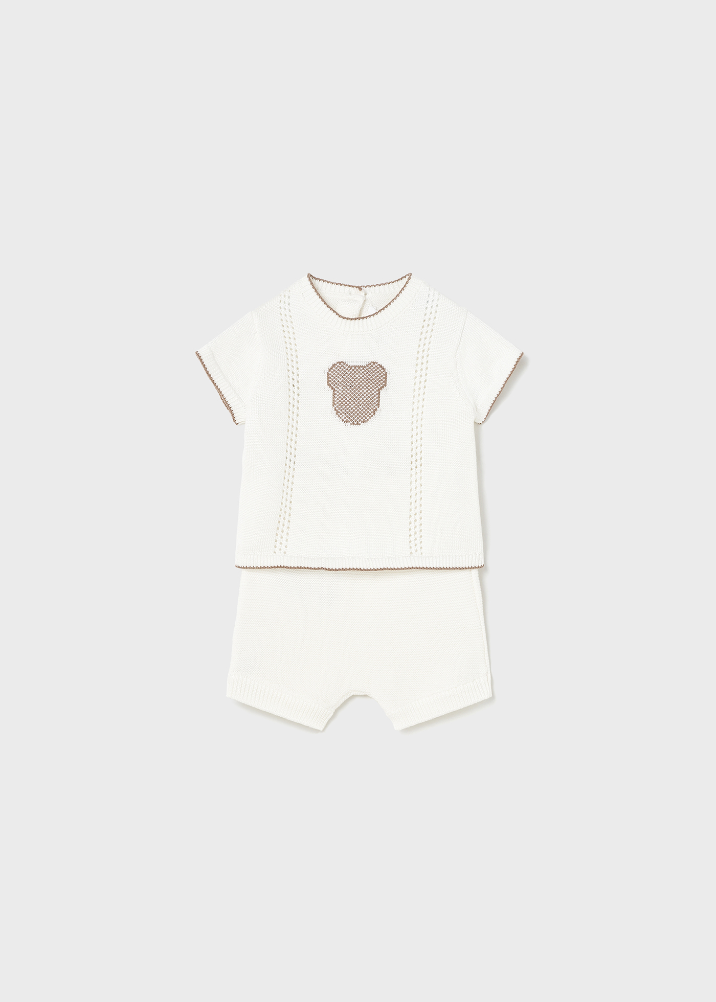 Conjunto de 2 peças em algodão sustentável para recém-nascidos.