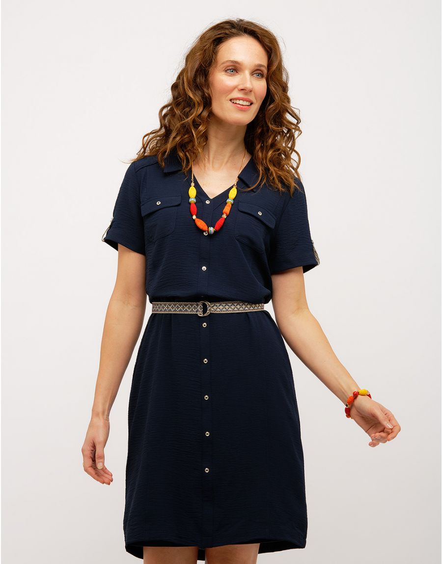 Robe chemisier city bleue