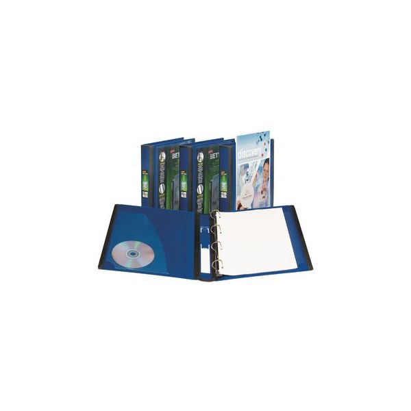 Staples Dossier BETTER(TM) A4 Azul PP 4 argolas em D c/ 25mm 40mm Capacid