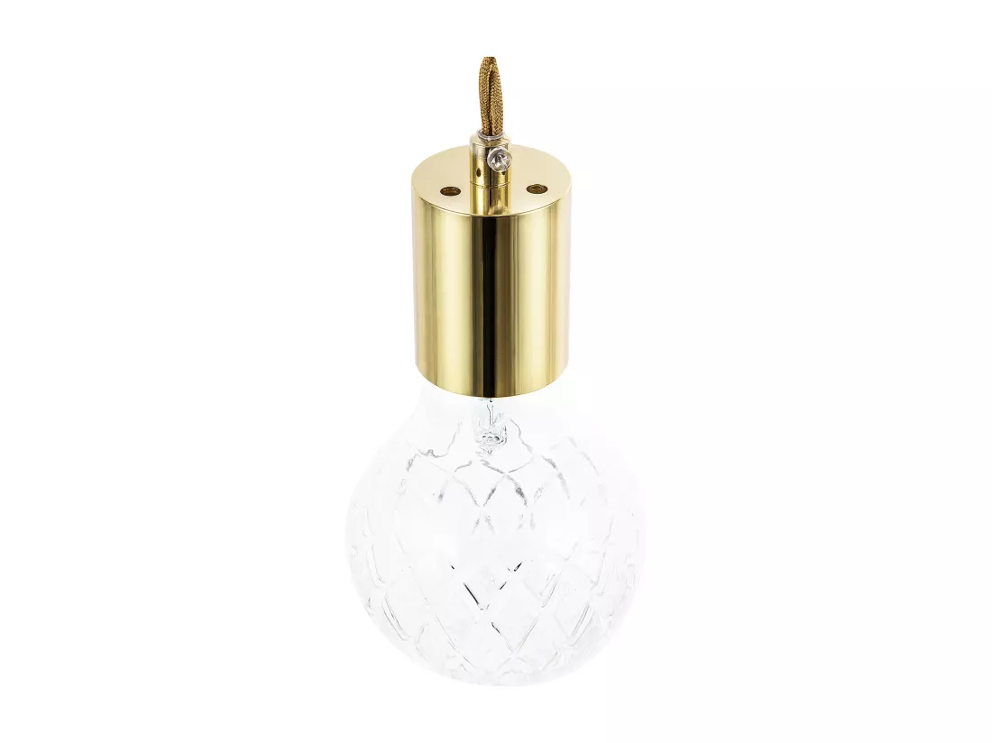 Lot de 2 lampes suspendues ANZA Verre Doré