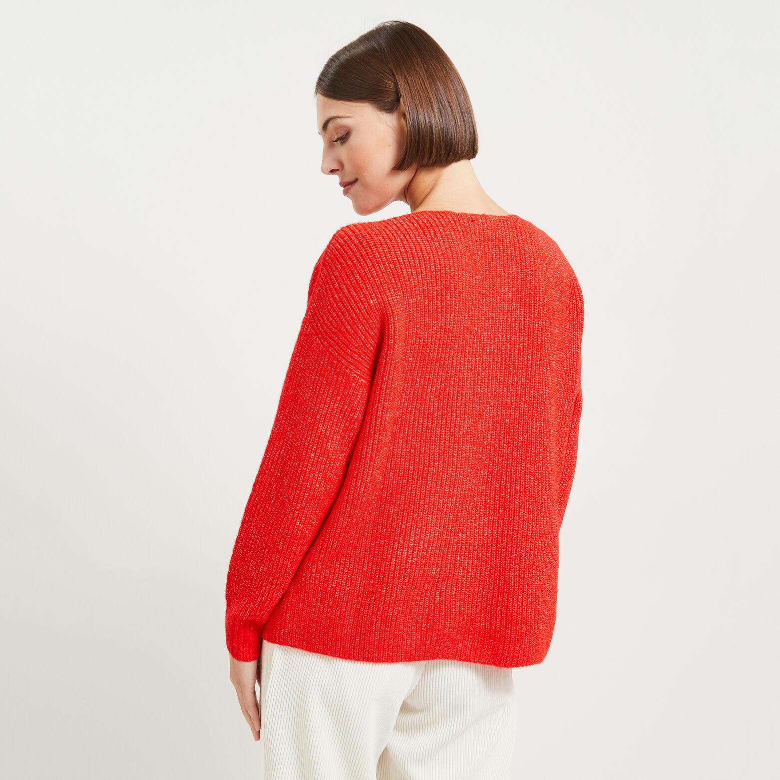 Pull Col V femme