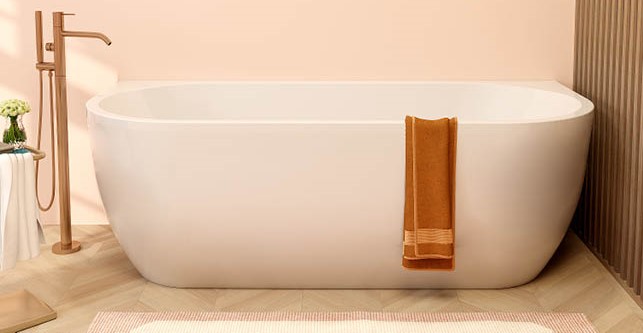 Mueller Relax half vrijstaand ligbad 170x75cm met waste glans wit