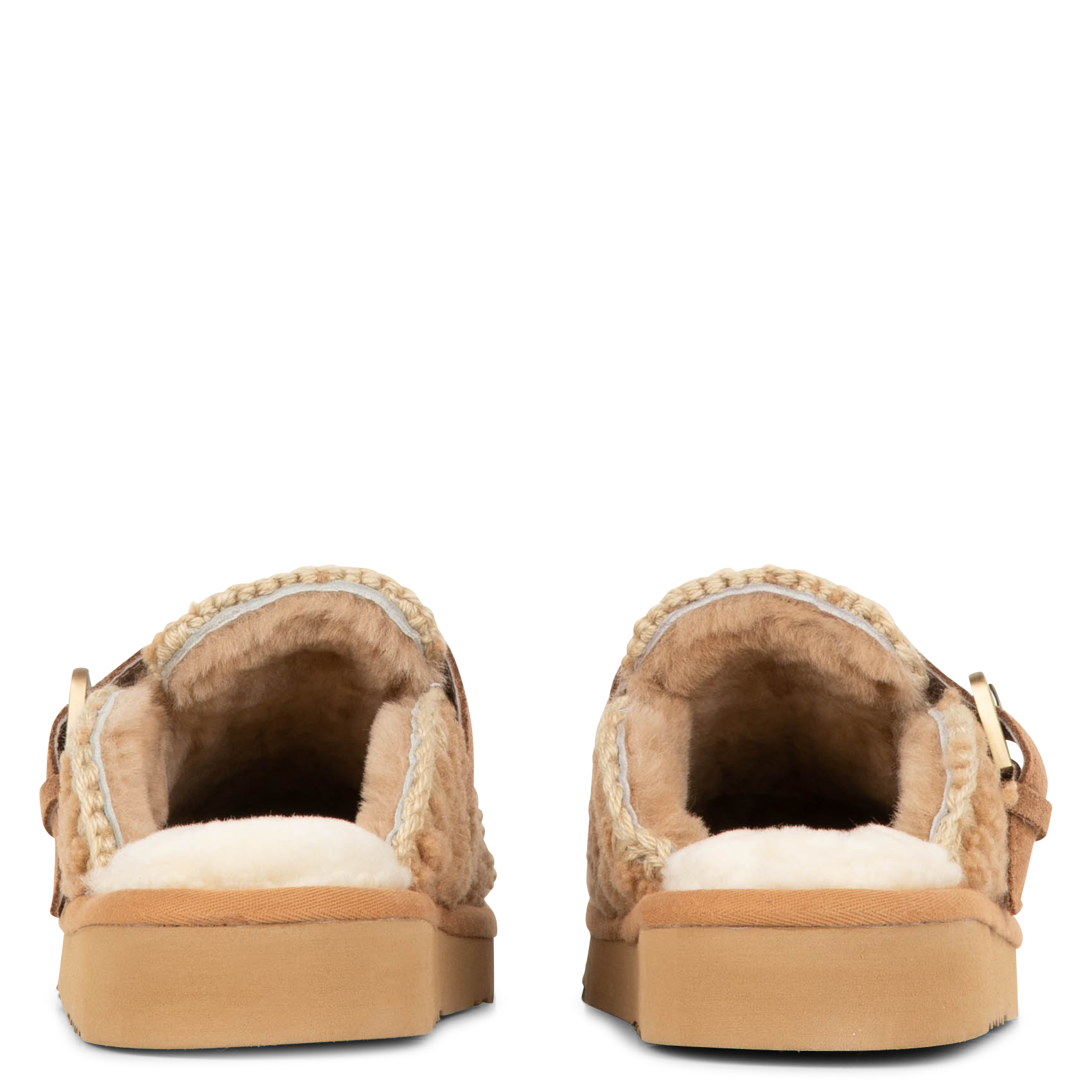 CLOG ESKIMO - Sabots curly en laine mélangée| Marron