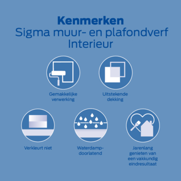 Sigma muurverf interieur mat wit 10 liter