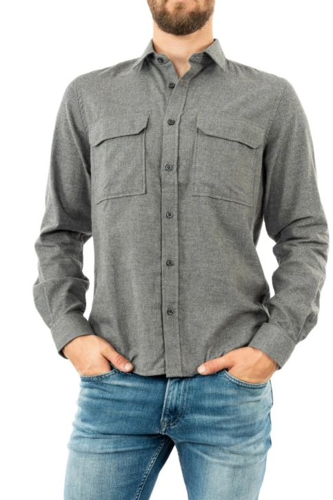 chemise aigle cabadi dark heather grey