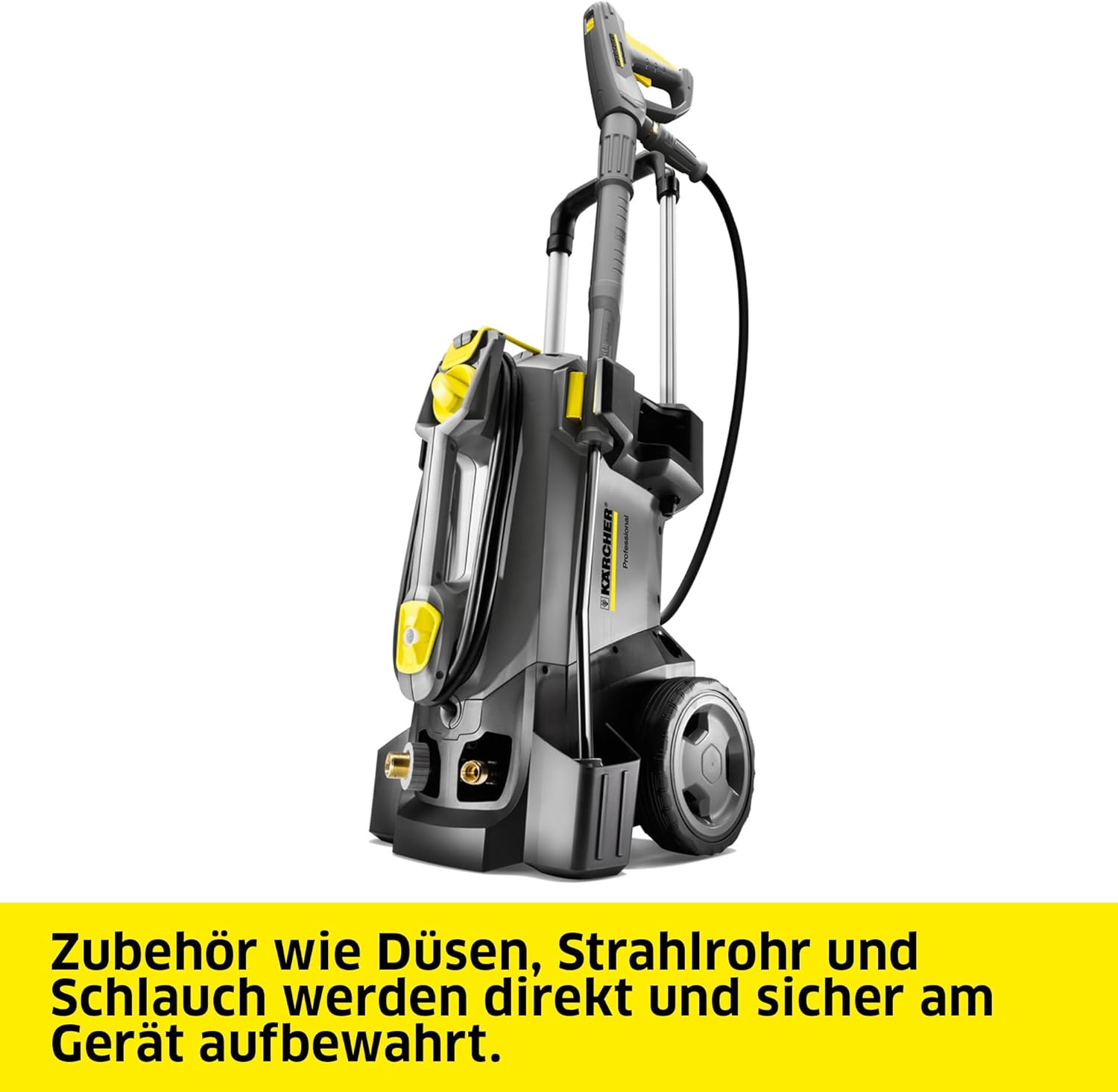 Kärcher Kaltwasser-Hochdruckreiniger HD 6/13 C Plus, Arbeitsdruck: 130 bar, Fördermenge: 590 l/h, Gewicht: 28,8 kg, Schlauch: 10 m, HD-Pistole, Strahlrohr, Dreckfräser