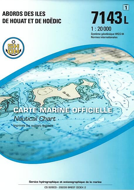 EPSHOM - 7143L ABORDS DES ILES DE HOUAT ET HOEDIC