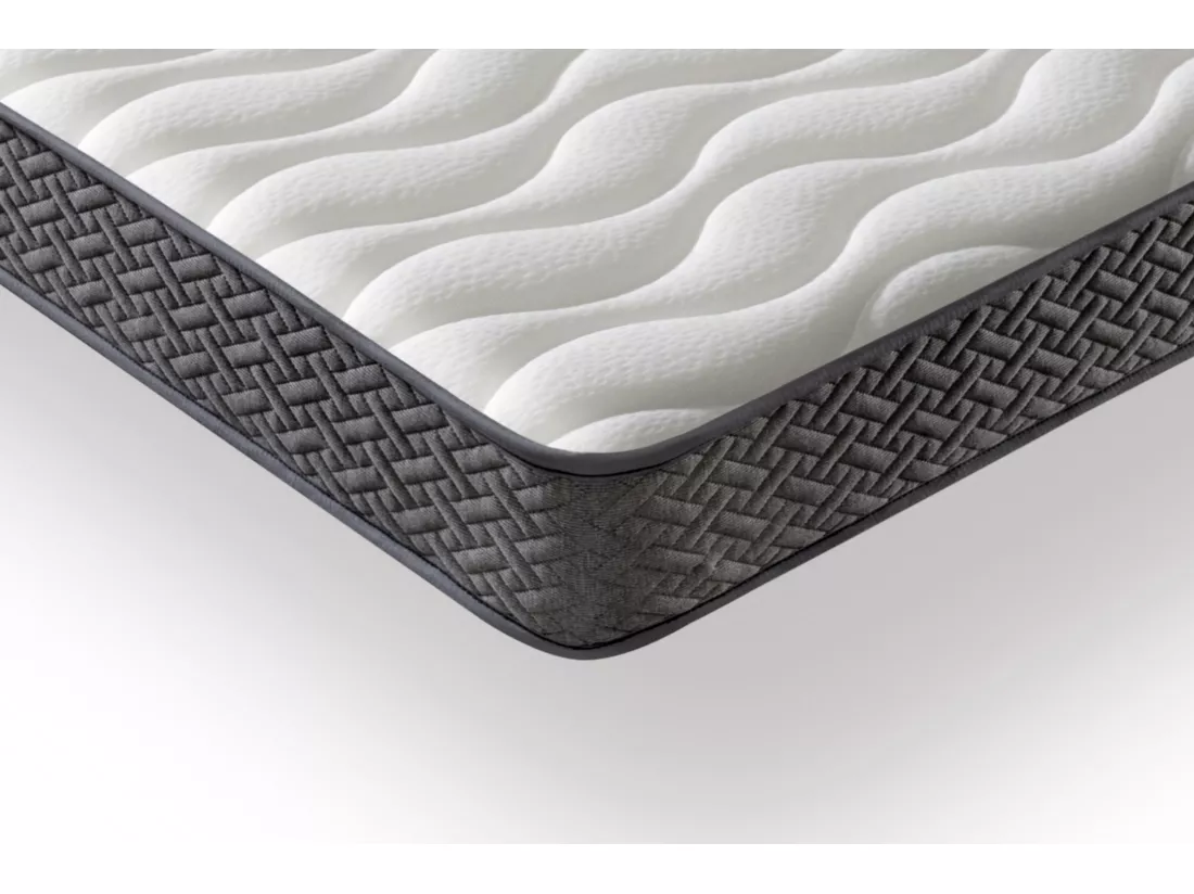 Matelas Mousse 160x200 Montecarlo - Ferme - Réversible - Côté Été/hiver - H15 Cm