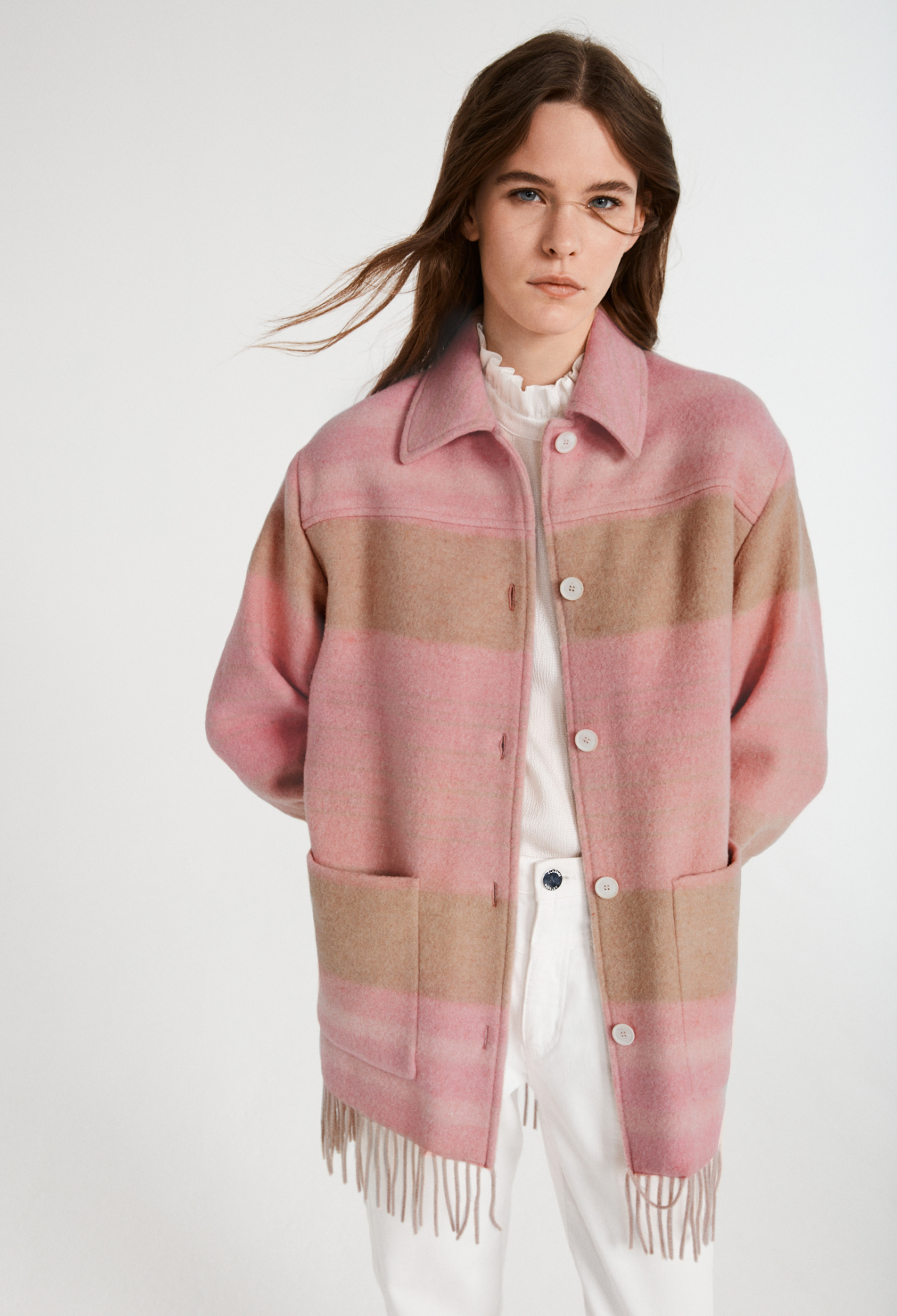 Manteau court en laine